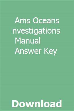 Ams oceans investigations manual answer key. - Partizipation und engagement in ostdeutschland. bürgerschaftliches engagement in ostdeutschland..