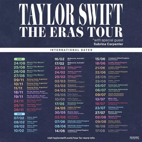 Taylor Swift | The Eras Tour - VIP packages. Thu, 4 Jul 2024, 18:00. Thu, 4 Jul 2024, 18:00 |. Johan Cruijff ArenA, Amsterdam. VIP 1: It’s Been A Long Time …