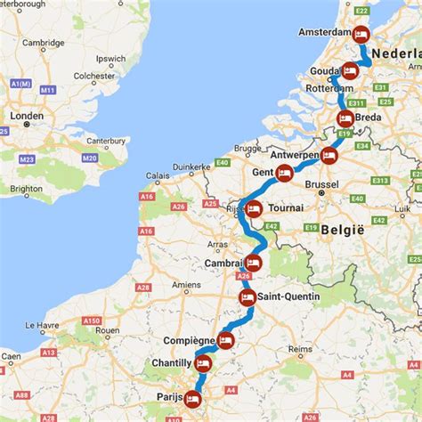It takes an average of 4h 27m to travel from Amsterdam to Paris by train, over a distance of around 268 miles (431 km). There are normally 15 trains per day traveling from Amsterdam to Paris and tickets for this journey start from $39.79 when you book in advance.. 