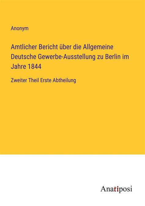 Amtlicher bericht über die allgemeine deutsche gewerbe ausstellung zu berlin im jahre 1844. - Joyce meyerthe mind connection study guide.