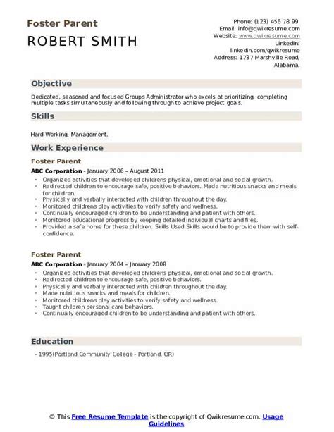 Amy Foster Application and Resume ASF