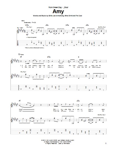 Amy chords & tabs by Green Day @ 911Tabs