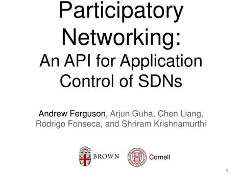 An API for Application Control of SDNs