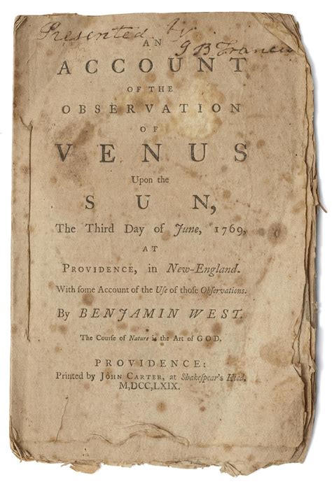 An Account of the Observation of Venus Upon the Sun