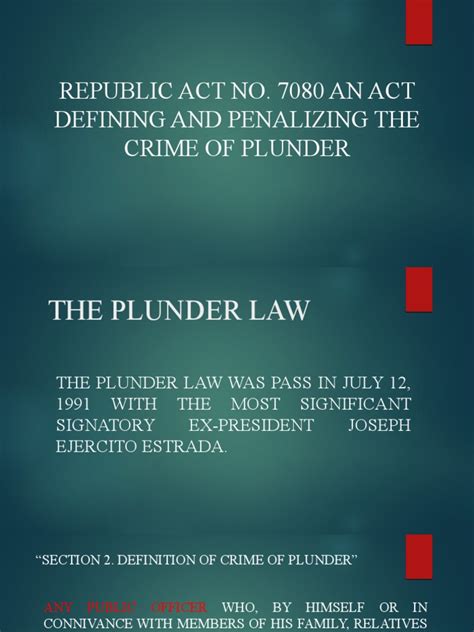 An Act Defining and Penalizing the Crime of Plunder
