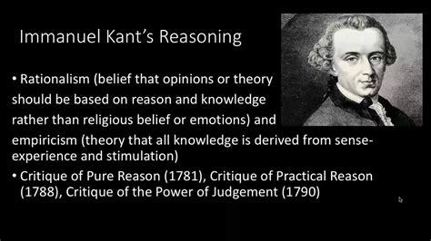 An Analysis of Immanuel Kant