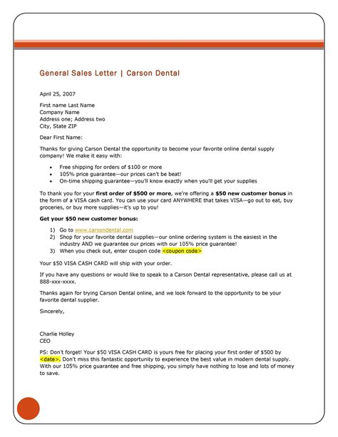 An Analysis of a Winning Sales Letter