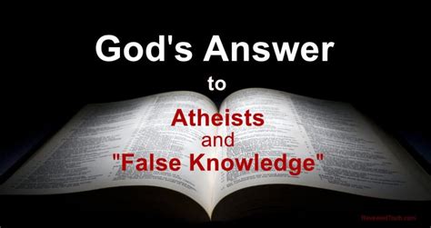 An Answer to Atheists and Evolutionists