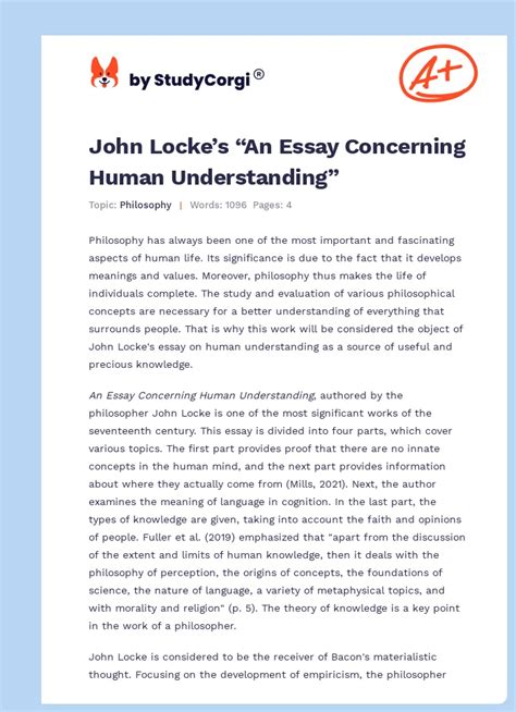 An Essay Concerning Human Understanding Set