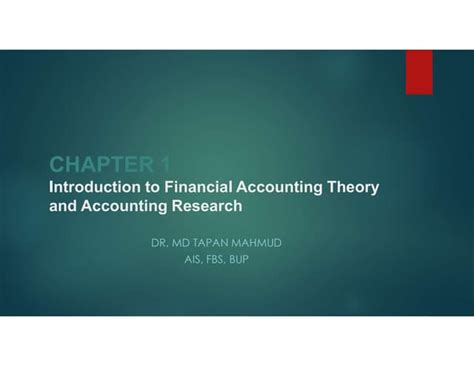 An Introduction To Financial Accounting Theory