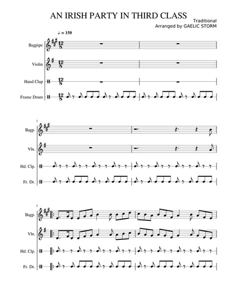 An Irish Party In Third Class Sheet music for Violin, Hand clap, …