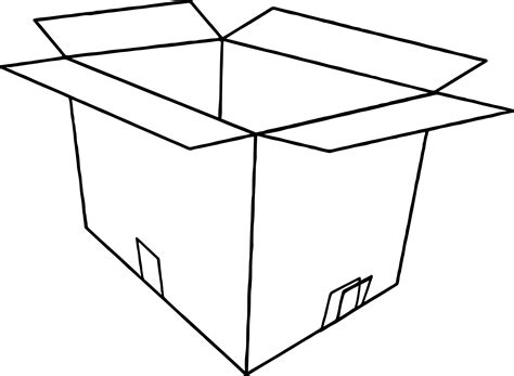 An Open Box Coloring Page