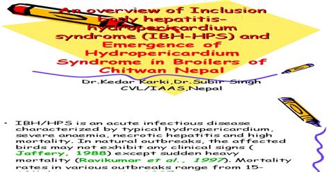 An Overview of Inclusion Body Hepatitis hydropericardium Syndrome IBH HPS