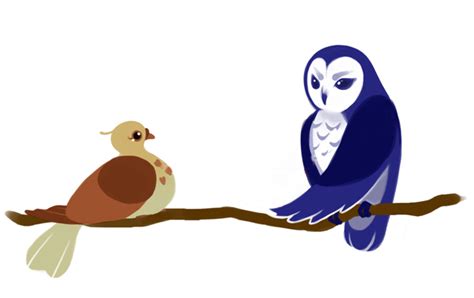 An Owl and Dove