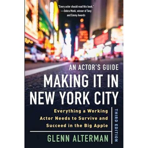 An actors guide making it in new york city by glenn alterman. - Guida per l'utente agilent 8960 e5515c.