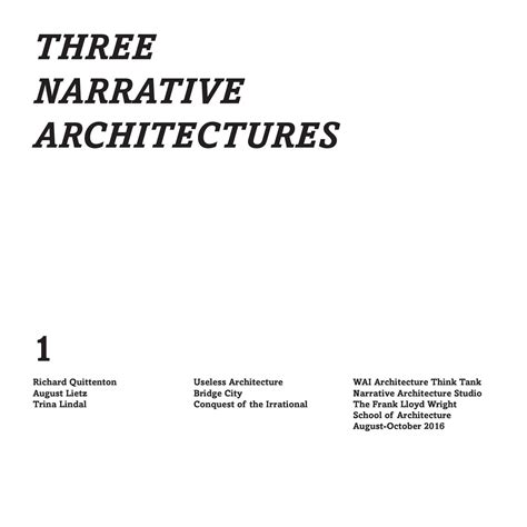 An architectural program narrative