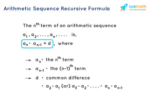 The sum of the arithmetic sequence can be derived using the general term of an arithmetic sequence, a n = a 1 + (n – 1)d. Step 1: Find the first term. Step 2: Check for the number of terms. Step 3: Generalize the formula for the first term, that is a 1 and thus successive terms will be a 1 +d, a 1 +2d.. 