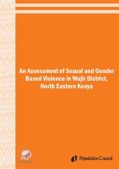 An assessment of sexual and gender based violence in Wajir …