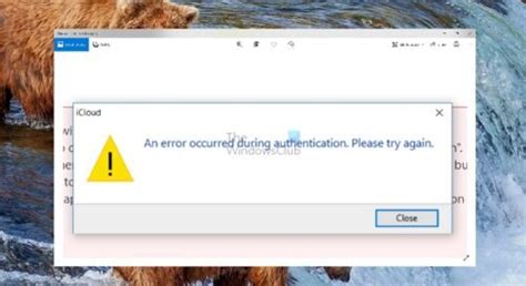 An error occurred during authentication icloud.  I understand that you are hav...