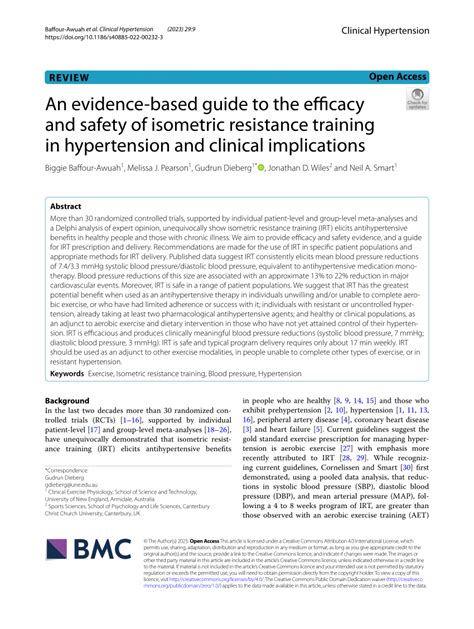 An evidence-based guide to the efficacy and safety of isometric ...