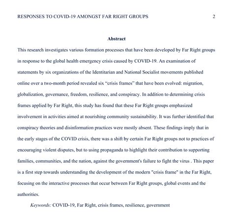 An example of abstract in research paper