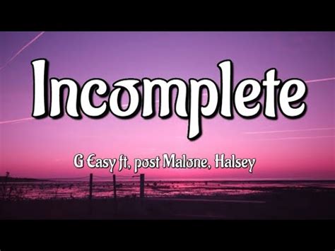 An incomplete song
