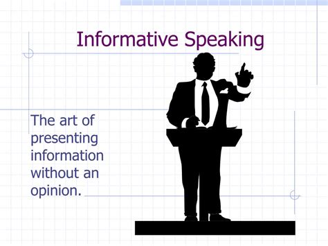 An informative speaker might. Terms in this set (10) Goal of an informative speaker. impart a set of information in a neutral fashion to a specific audience. Role of an Informative Speaker. to act as an analyst, not an advocate. Analyst. someone who engages in a detailed explanation of something in oder to interpret or explain it. Definitions. 