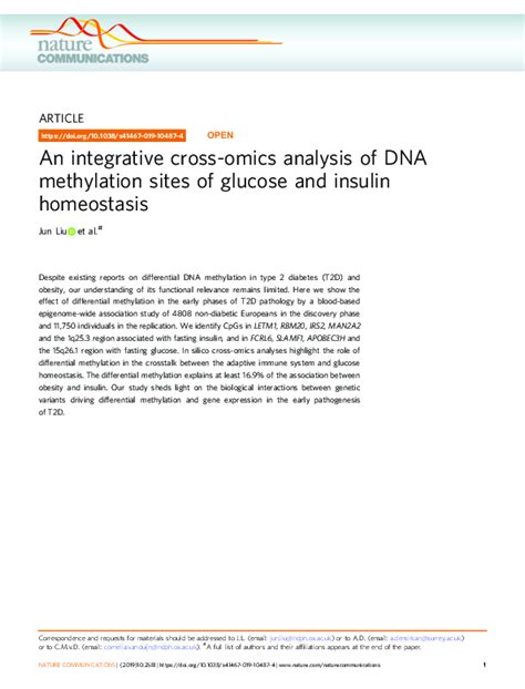 An integrative cross-omics analysis of DNA methylation sites of …