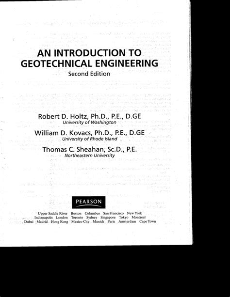 An introduction to geotechnical engineering solution manual. - Informe al supremo gobierno del perú.