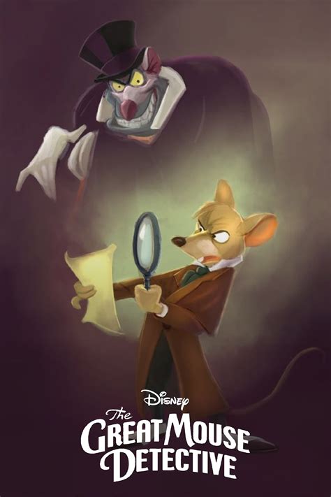An outstanding vintage poster for The Great Mouse Detective. The