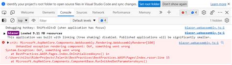 An unhandled error has occurred blazor.  Blazor Code Snippet Components.  The on...