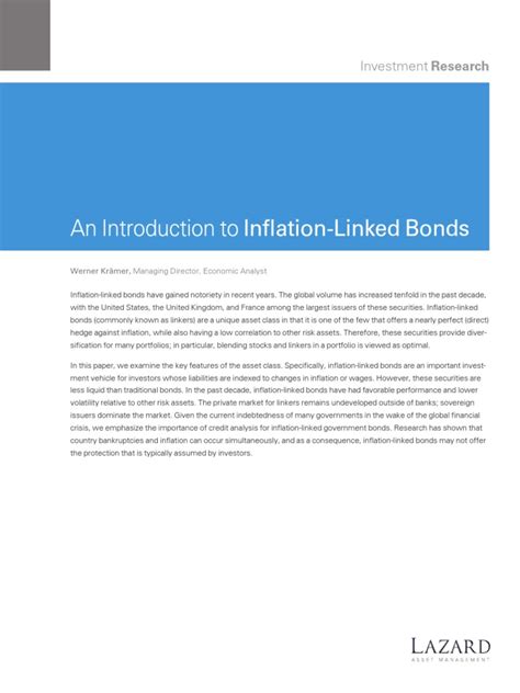 AnIntroductionToInflation LinkedBonds LazardResearch