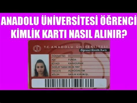 Anadolu üniversitesi açıköğretim öğrenci kartı