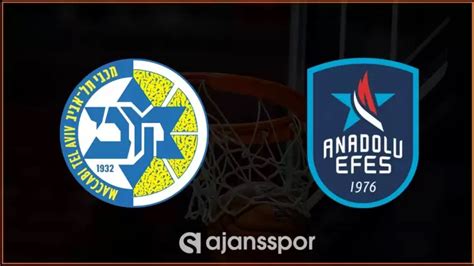 Anadolu Efes - Maccabi Tel Aviv maçının canlı yayın bilgisi ve maç linkis