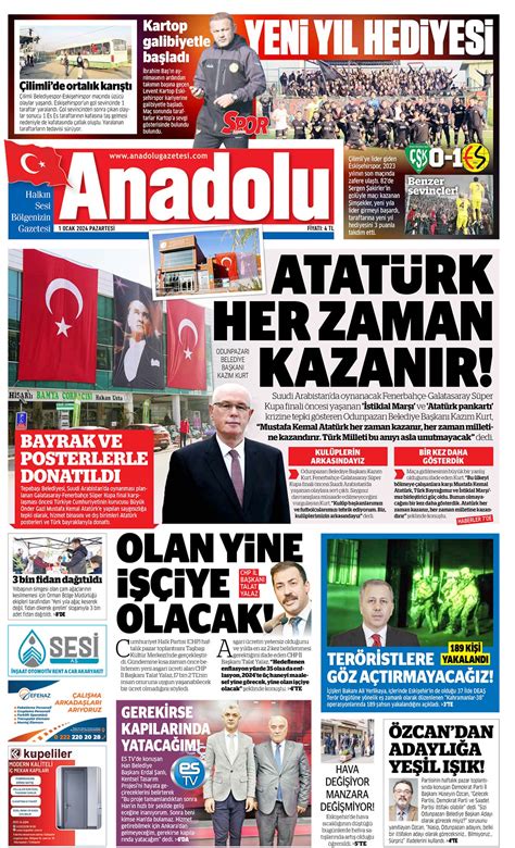 Anadolu gazetesi eskişehir haberleri