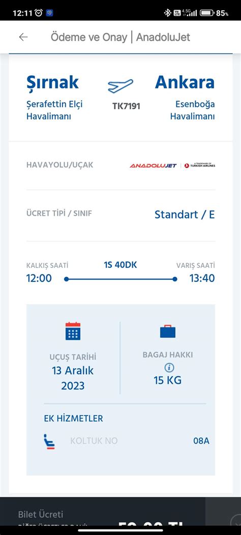 Anadolu jet check in