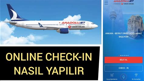 Anadolujet online check in sorunu