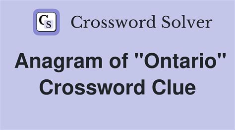Anagram For Instance Crossword Clue