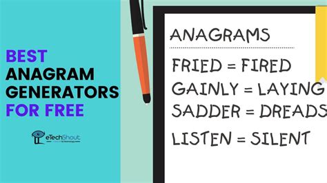 Anagram maker online free