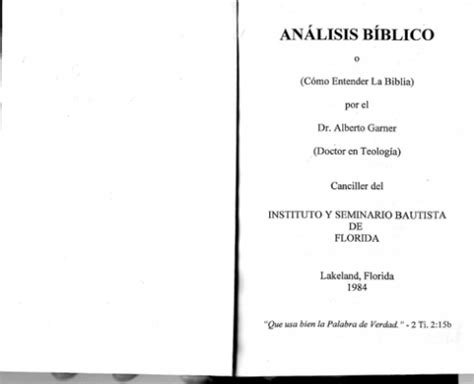 Analisis Biblico Albert Garner pdf
