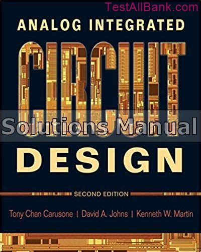 Analog integrated circuit design solution manual. - Honda civic ex berlina manuale del proprietario.
