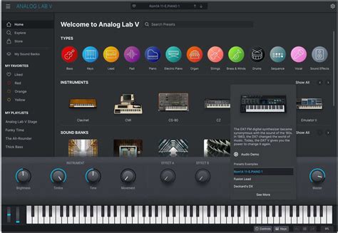 Analog lab v. Analog Lab Pro is a plugin that combines thousands of world-class presets spanning dozens of timeless instruments, instant-access controls, and flawless integration - in one place. Immediate Creativity. Analog Lab Pro gives you instant access to the most iconic synth and keyboard sounds of all time, fresh from Arturia's award-winning V Collection. 