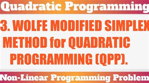 Analog of Simplex Method for Quadratic Programming