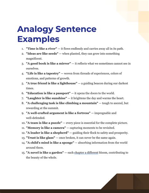 Analogy Paragraph Sample