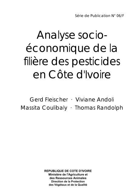 Analyse socio économique de la filière des pesticides en côte d'ivoire. - 25hp mercury outboard owners manual 1991.