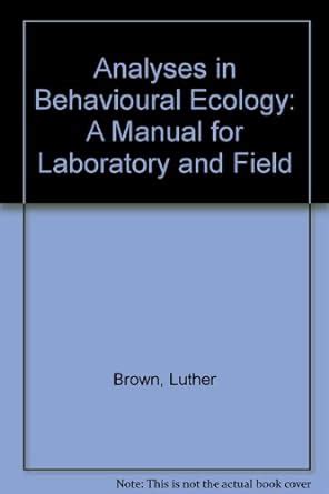 Analyses in behavioral ecology a manual for lab and field. - Analog electronics lab manual for engineering.