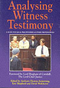 Analysing witness testimony a guide for legal practitioners and other professionals. - Samsung blu ray manual bd d5700.