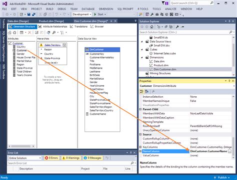 Analysis Services SSAS Cubes Dimension Attributes and Hierarchies