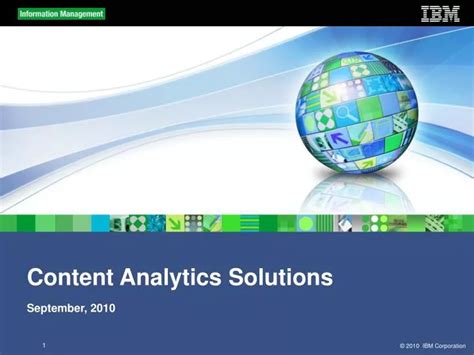 Analytics For Managing Organizations September 2010
