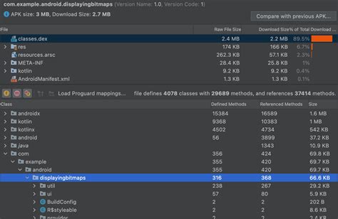 Analyze your build with the APK Analyzer Android Studio Android